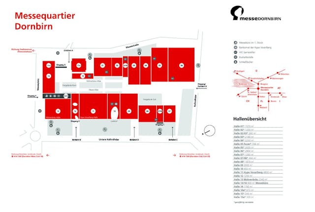 Geländeplan Messequartier Dornbirn 2022 © Messe Dornbirn